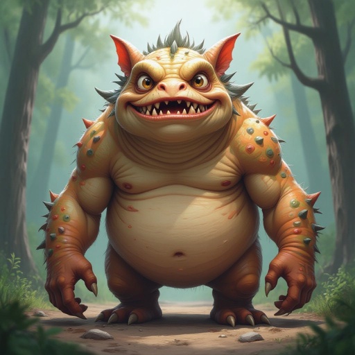 Create a funny but weird looking monster