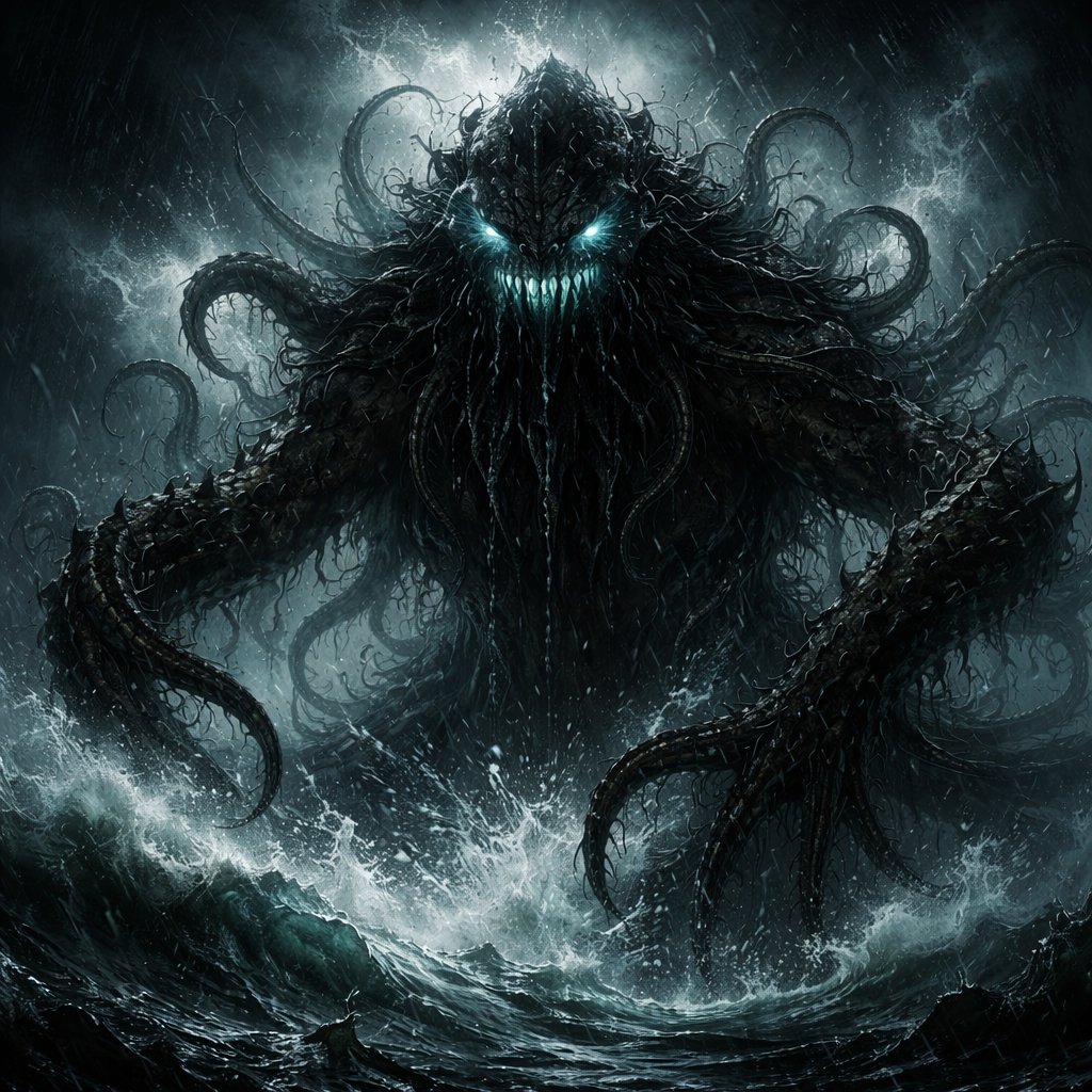 Nyrathos, the unforgiving flood. He is a shadowy Aldrich horror from the depths