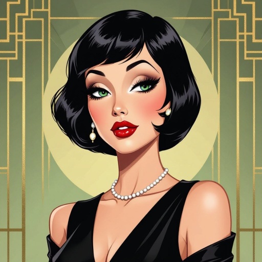 Create a character lady who has attitude but is funny looking and loves lipgloss 