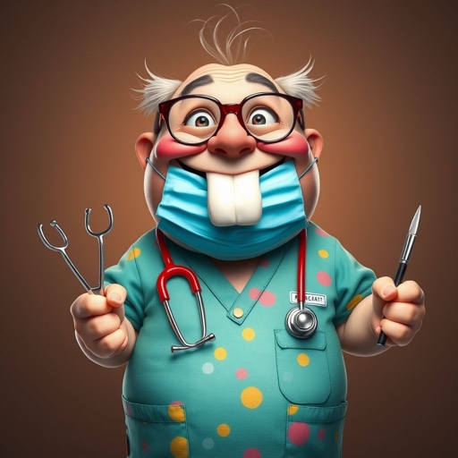 create a fat doctor. Who is funny human looking from head to toe. And he always immediately results to surgery for anything even small things. So please be sure to show his whole outfit head to toe. Make him have 1 tooth