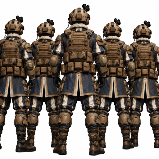 a group of soldiers standing next to each other