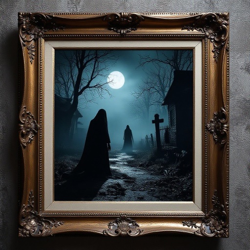 horror painting frame