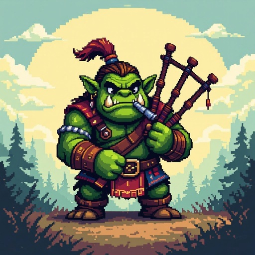 Bagpipes ogre