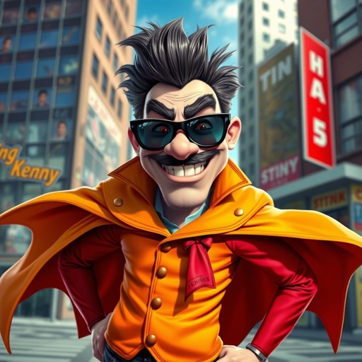 Create a funny cocky character named caping Kenny
