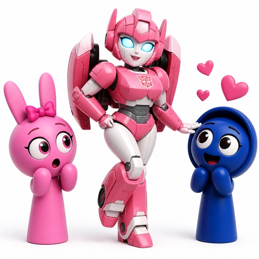 Pinki from Sprunki turning into Elita One for Jevin from Sprunki for the first time 