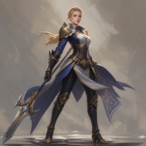 female warrior named silvanna, blonde