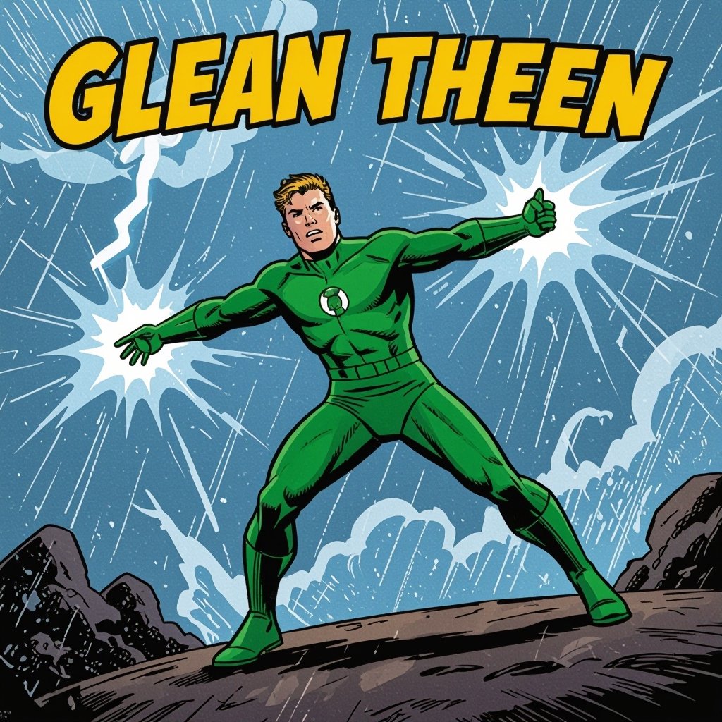 Man in green jumpsuit controlling the weather