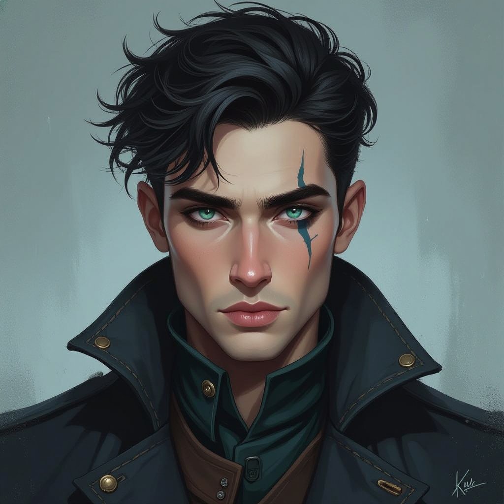 Kaz brekker darkness abilities with dark brown and bluish greenish eyes with telekinetic abilities mysterious and unknown past