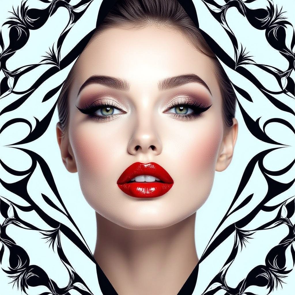 Create a character lady who is funny but about fashion and loves lipgloss