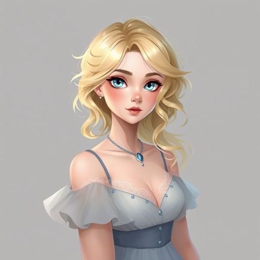 Mariah (18 ) - light blonde hair and light blue eyes and gentle curls