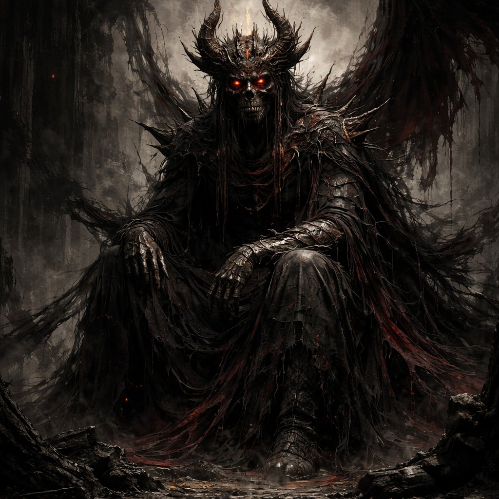 A fallen god, once revered as a lord of destruction