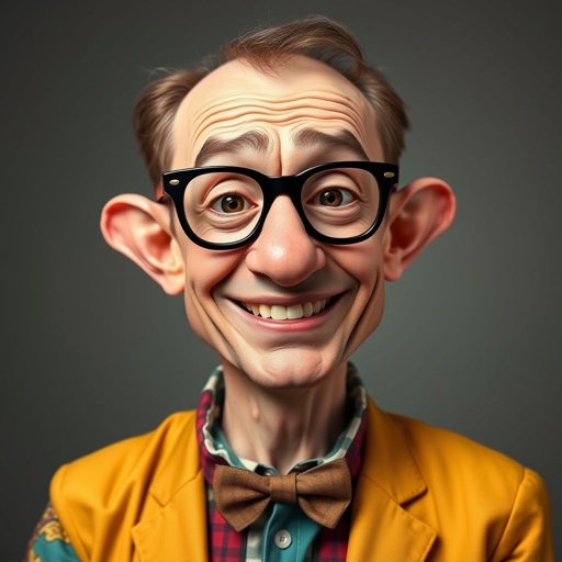 Create a funny looking man with very skinny legs
