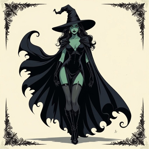 sexy shadow demon witch gypsy slate grey skin large black billowing cloak that emits darkness and shadow