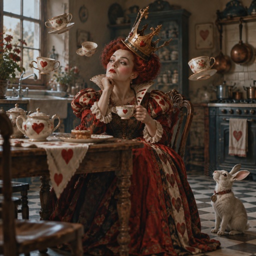 Queen of hearts with a very crooked crown