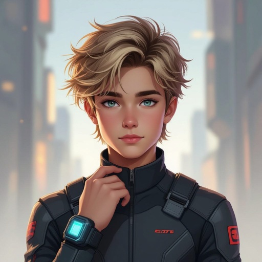 A 18 year old teenager boy with dirty blonde hair