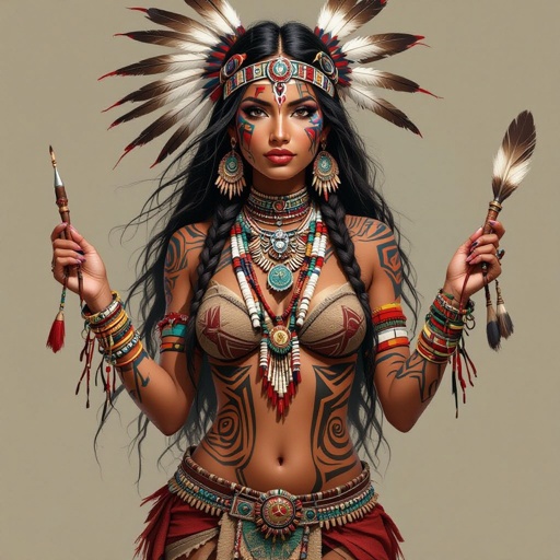 Create a character showing there whole body head to toe, a lady who loves beauty products
