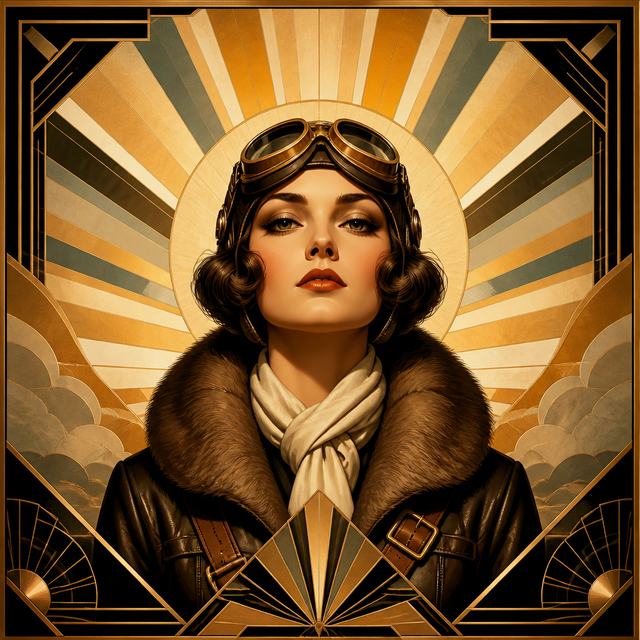 Art Deco character art style example
