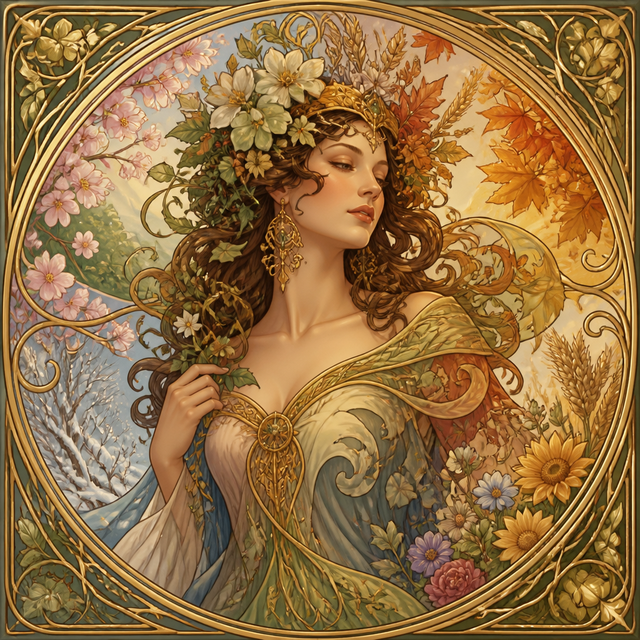 Art Nouveau character art style example
