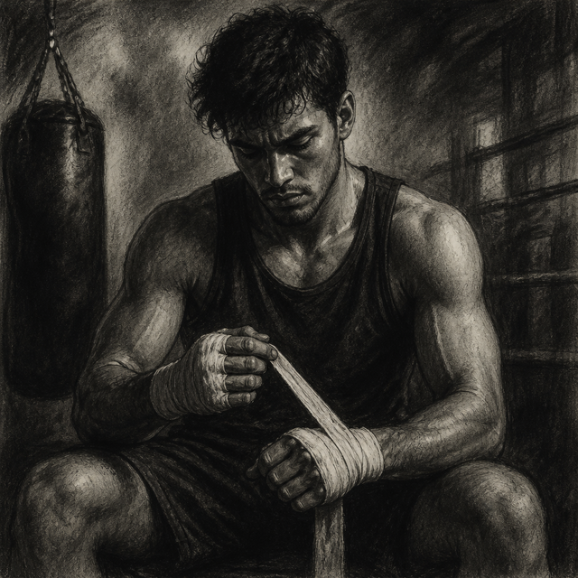 Charcoal character art style example