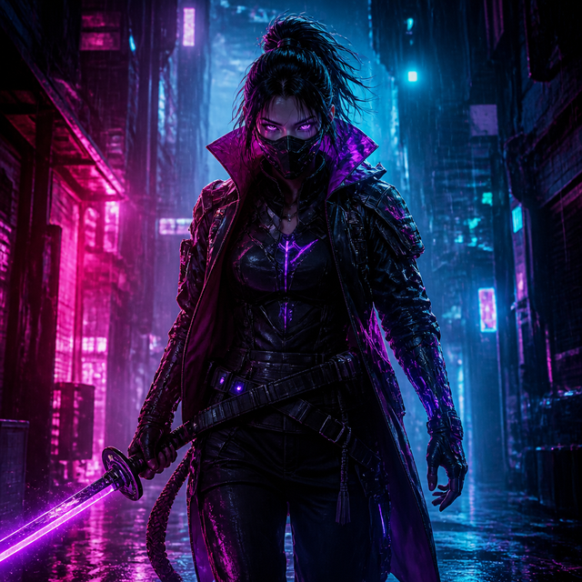 Cyberpunk character art style example