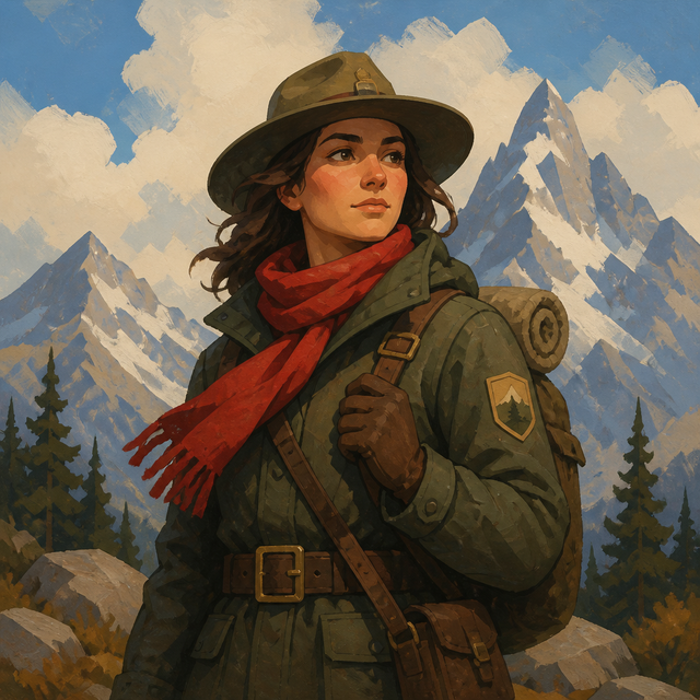 Gouache character art style example