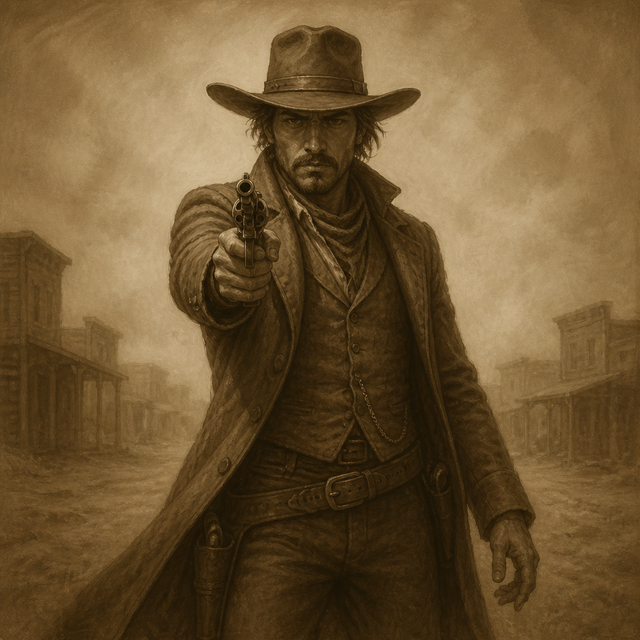Monochrome character art style example