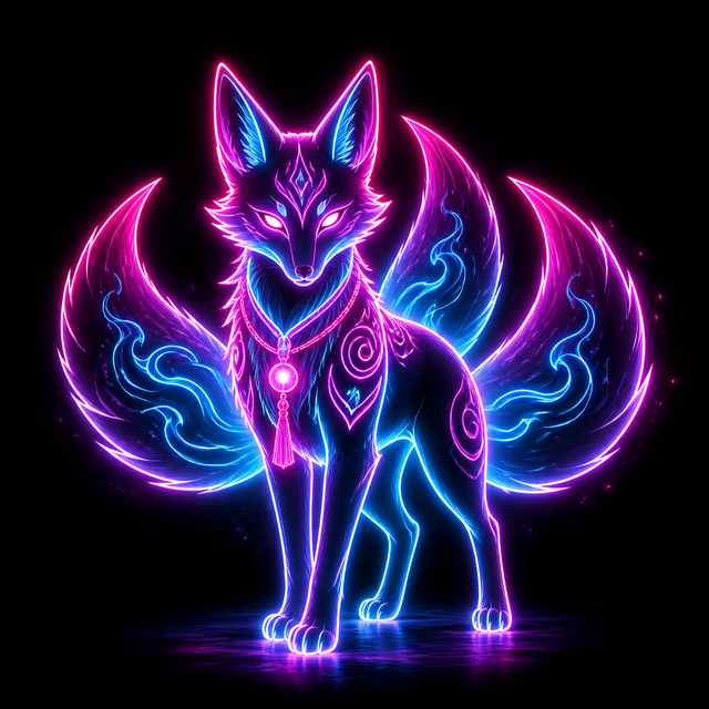 Neon character art style example