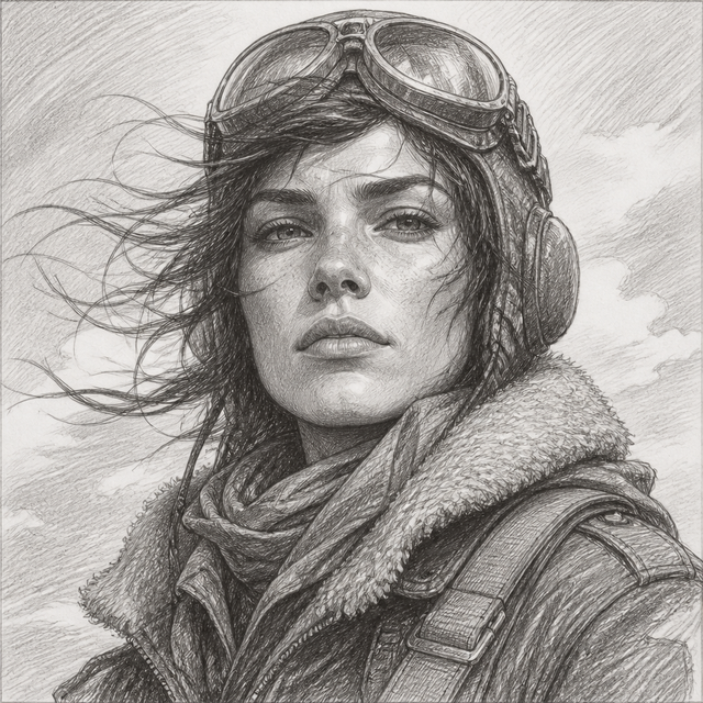Pencil Sketch character art style example