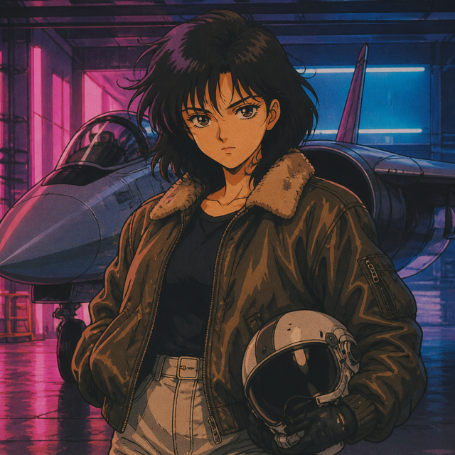 Retro Anime character art style example