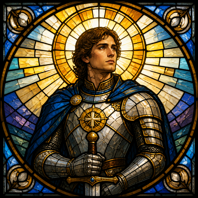 Stained Glass character art style example