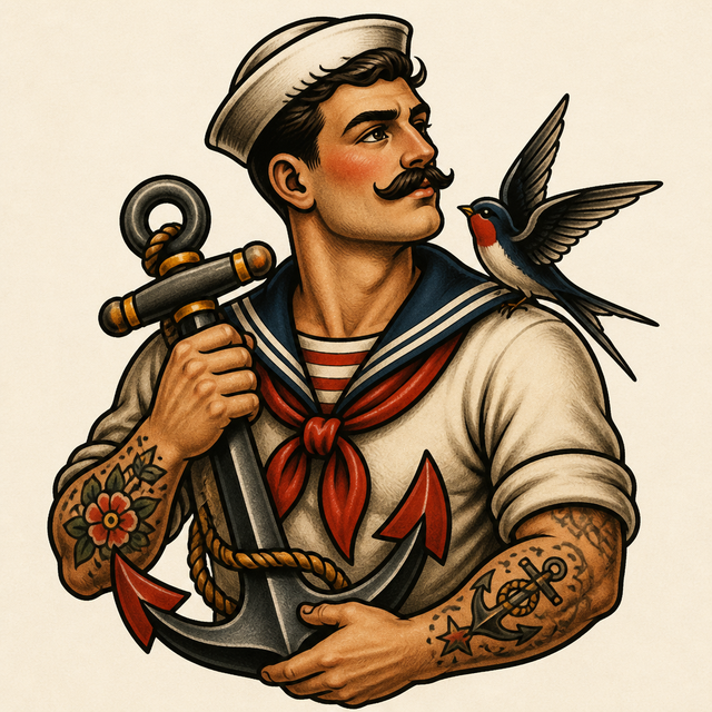 Tattoo character art style example