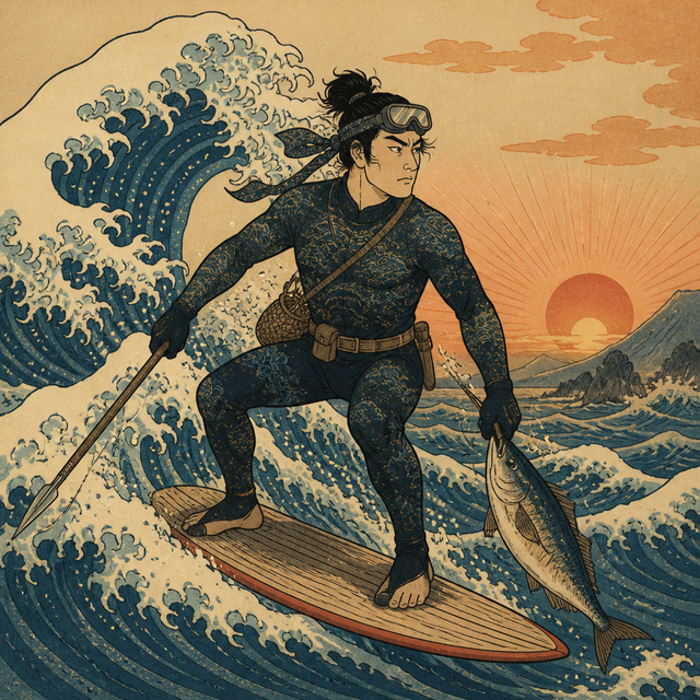 Ukiyo-e character art style example