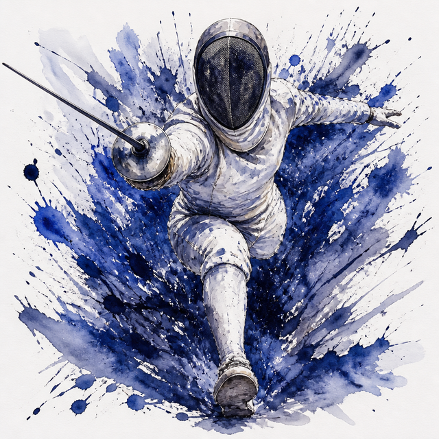 Watercolor & Ink character art style example